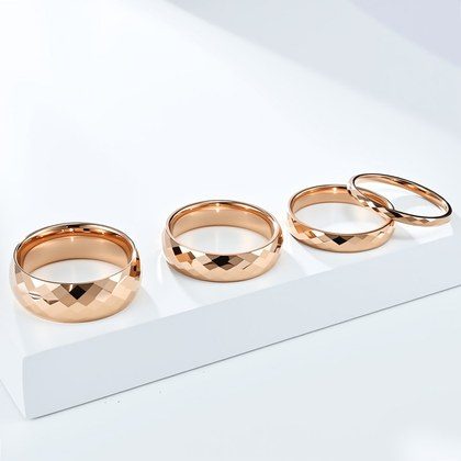 Simple Tungsten Steel Ring For Men And Women