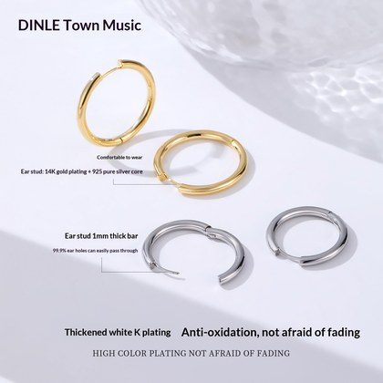 Simple  Plain-hoop  Elegant Earrings For Women