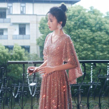 Figure-flattering,Slimming And Elegant One-piece Dress Formal Gown For Banquets Annual Events And Performances