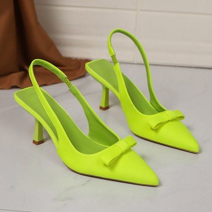 Stiletto-heel Peep-toe Pumps With A Bow Detail
