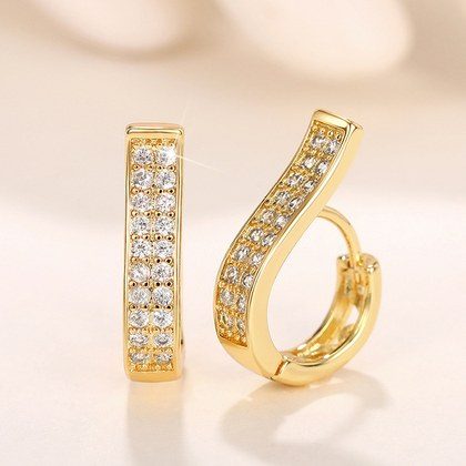 Earrings Hollowed-out Pattern Design Light-luxury Hoop Style