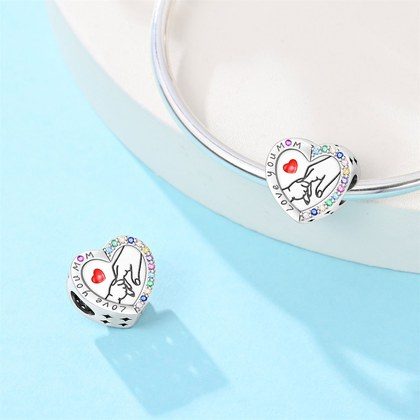 Silver-plated Copper Tree Of Life DIY Beaded Bracelet Accessory, Warm-hearted Family Design