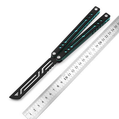 Suifeng Squid Nautilus V2 Inner-Stop Nautilus Butterfly Knife, Unsharpened, G10 Handle, PracticeTraining Knife