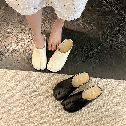 Slideon Pigfoot Shoes With Split ToesLazy Closedtoe Slippers For Women