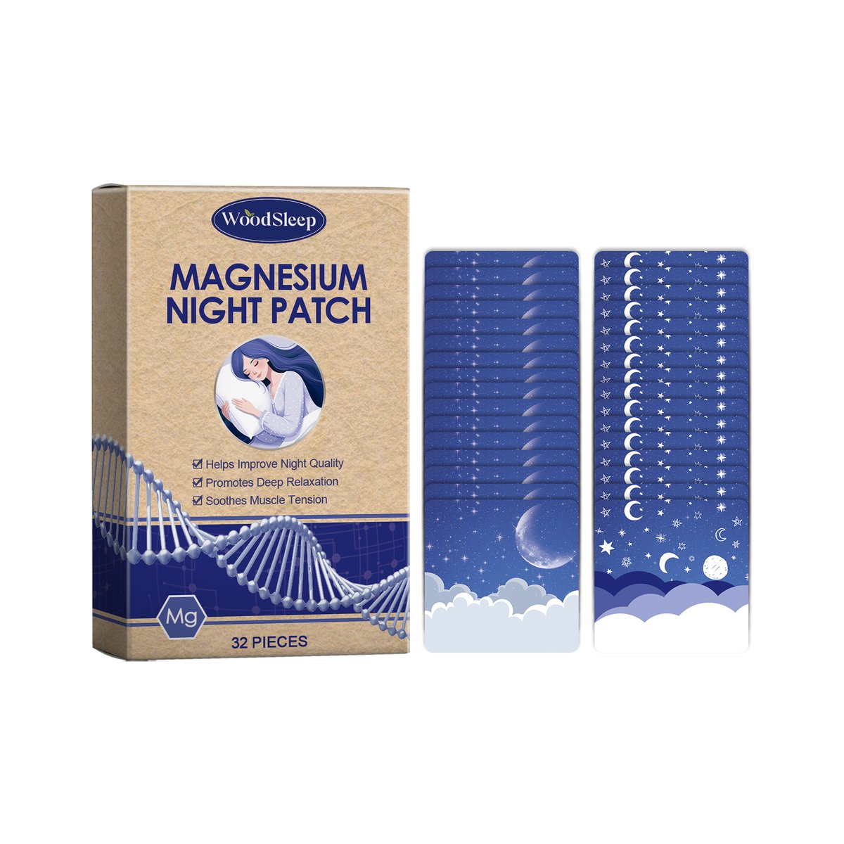 Woodsleep Sleep Patch Overnight Pamper Sleep Herbal Fragrance Relieves Body Fatigue And Eases Sleep