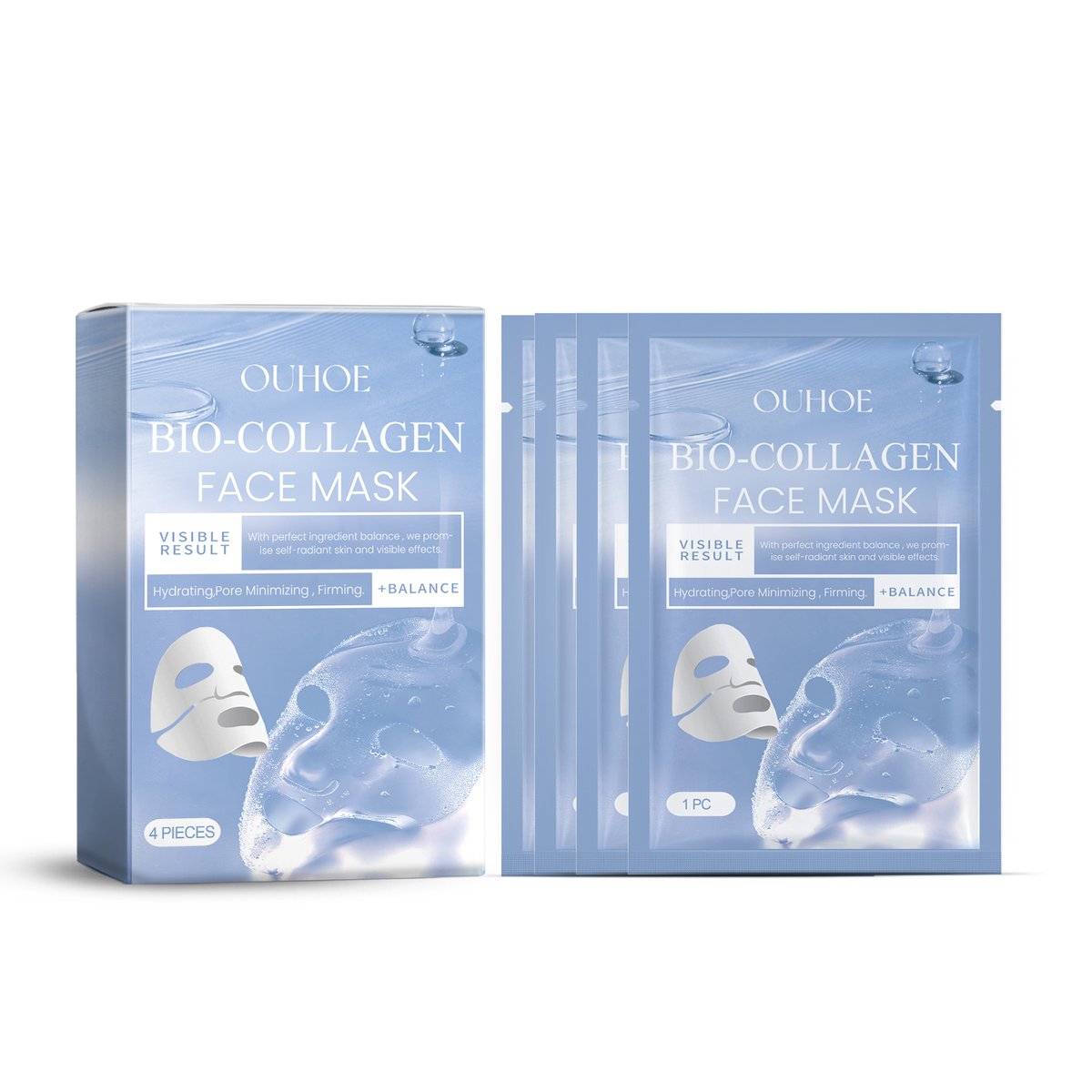 OUHOE Collagen Mask Set, Moisturizing, Hydrating, Anti-Wrinkle, Reducing Fine Lines, Hydrating And Whitening Skin Mask