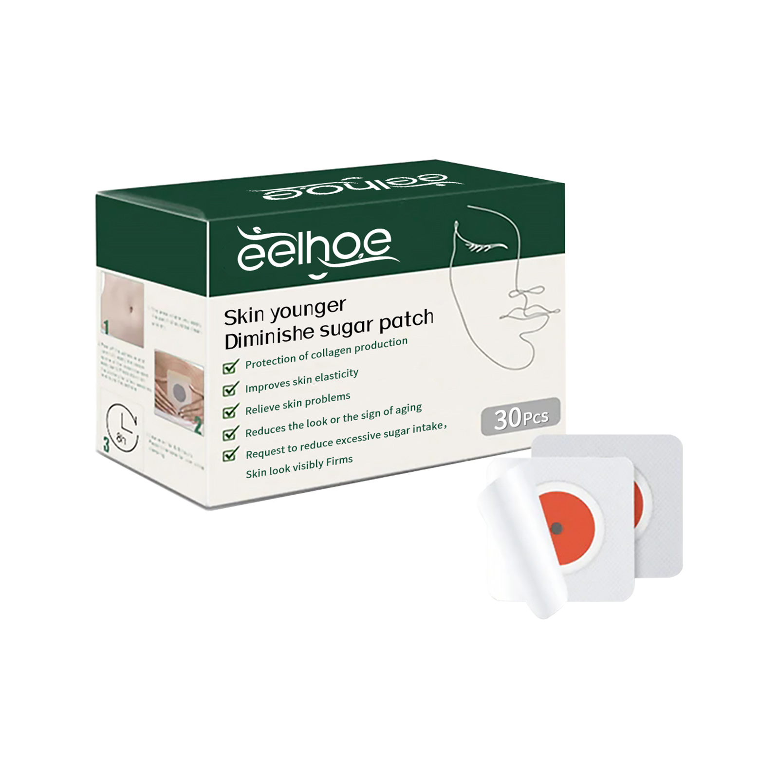 Sugar Soothing Belly Button Stick Shapes Body Contour, Tights Skin, And Shapes Belly Button Stick