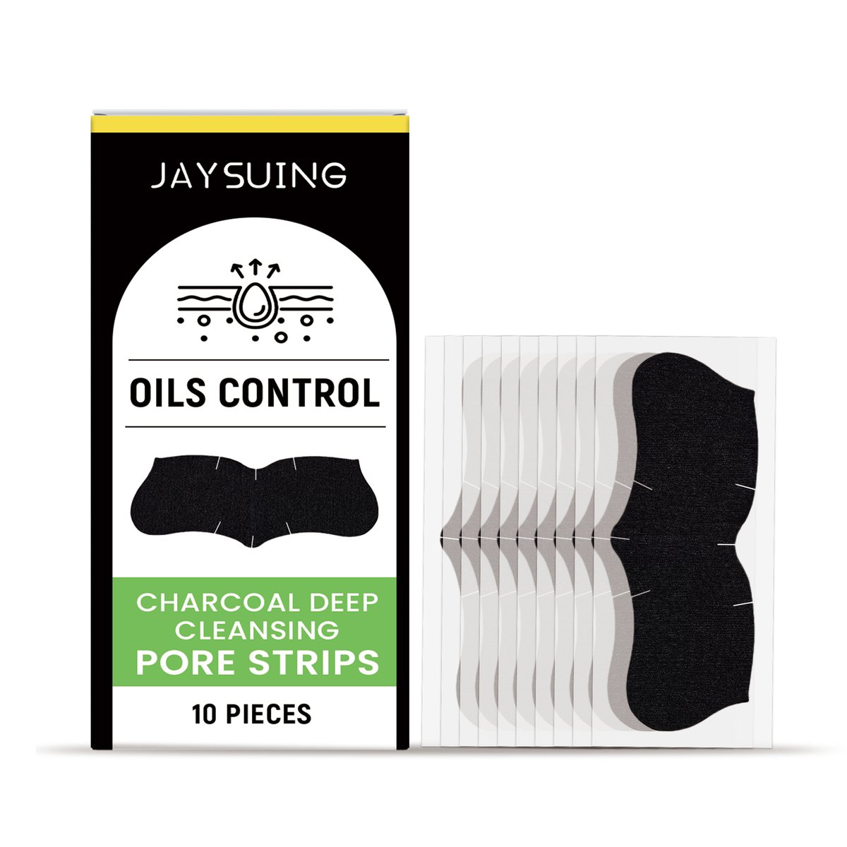 Charcoal Pore-Clearing Nasal Patch Clean Blackhead Acne Pore-Tightening Nasal Patch
