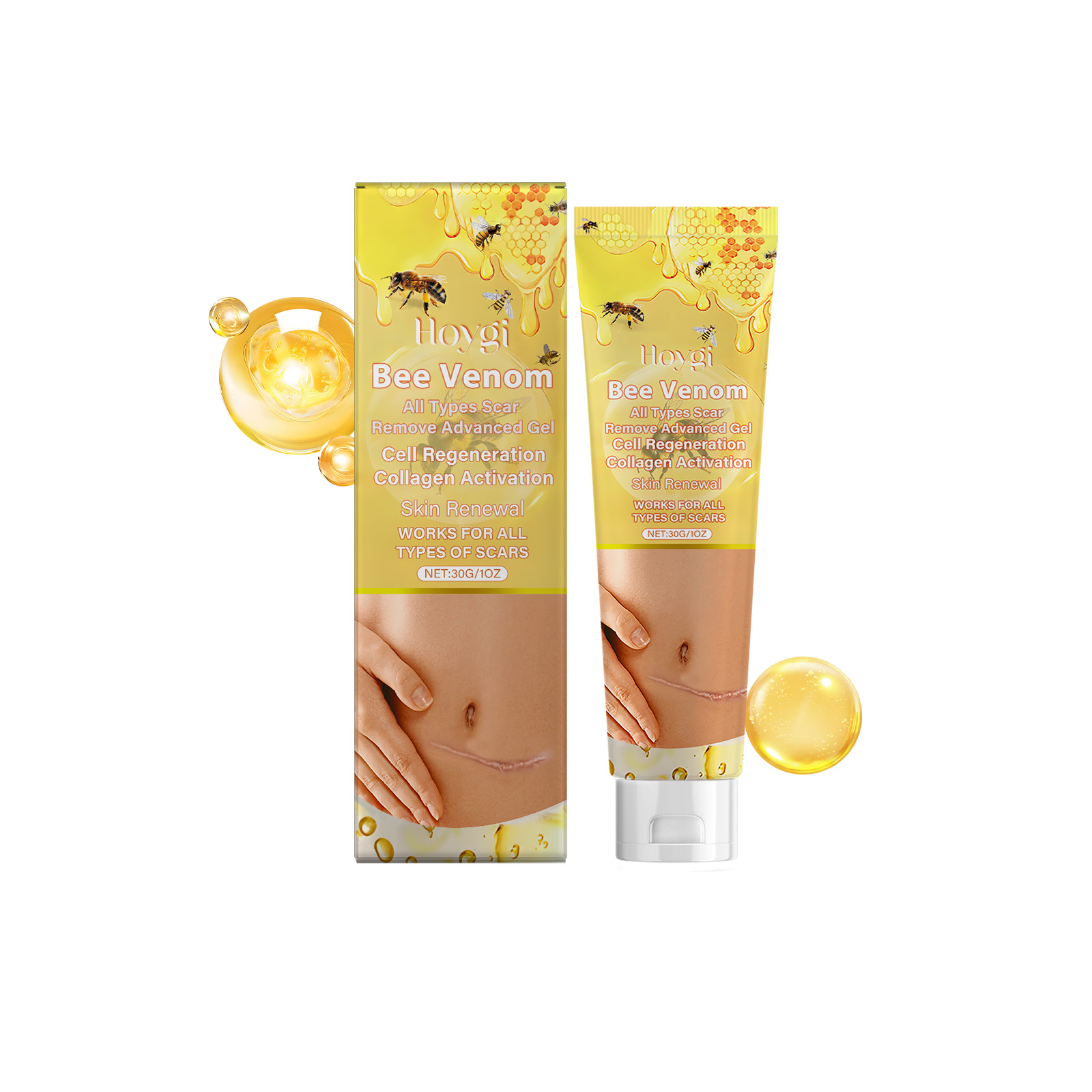 Bee Venom Body Care Gel Daily Massage Repair Smooth Skin Moisturizing Skin Care Gel