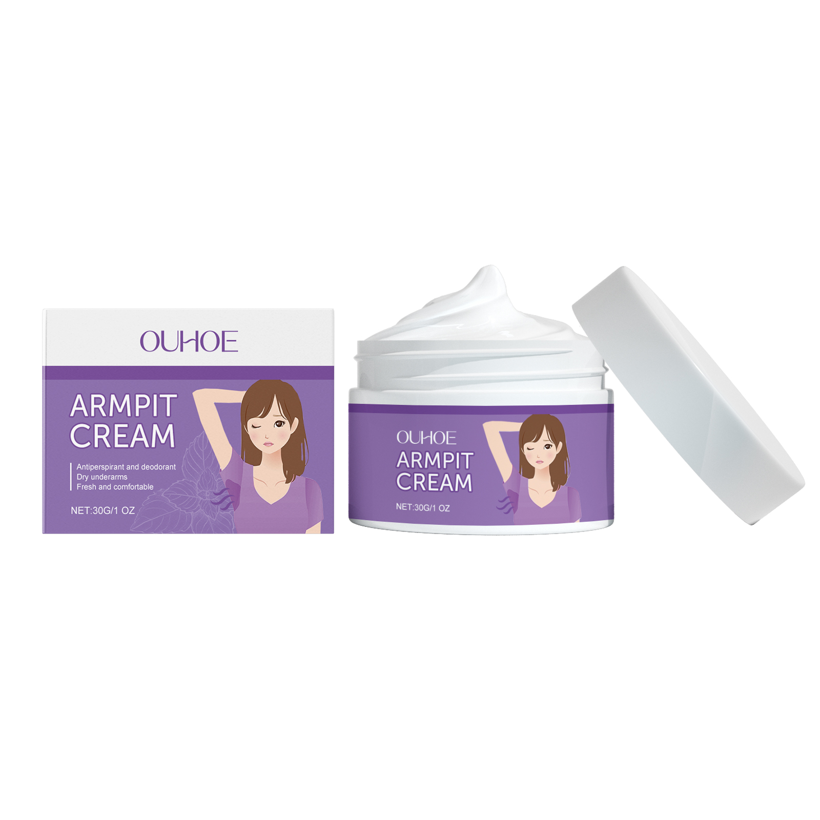 Body Care Cream Mild Long-Lasting Light Fragrance Body Parts Sweat Odor Refreshing Skin Care Body Cream