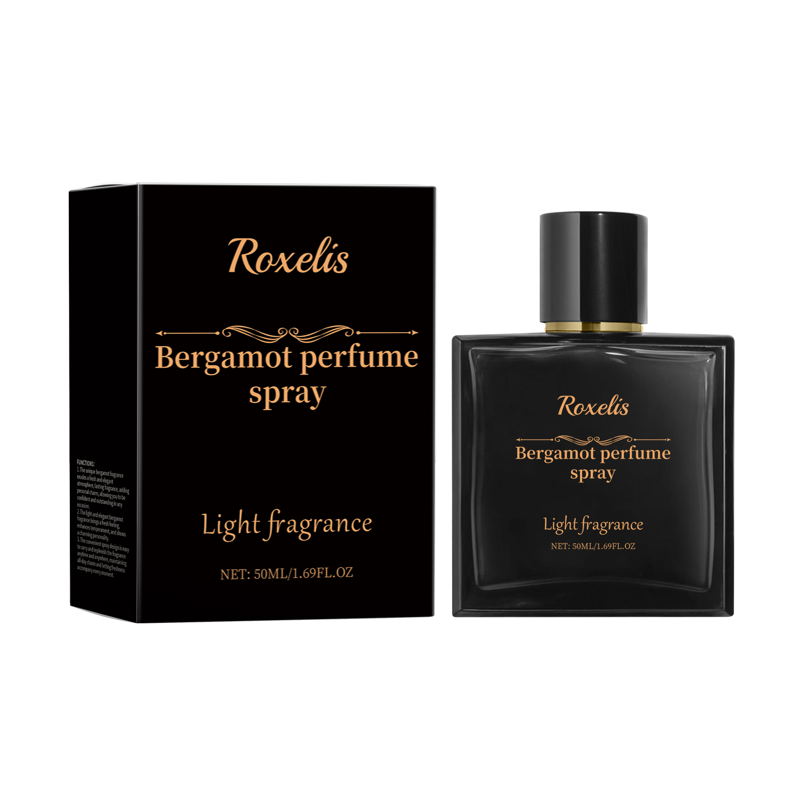 Bergamot Light Perfume Spray, Niche Fragrance Fresh And Natural Fruit Fragrance Long-Lasting Portable Spray Perfume
