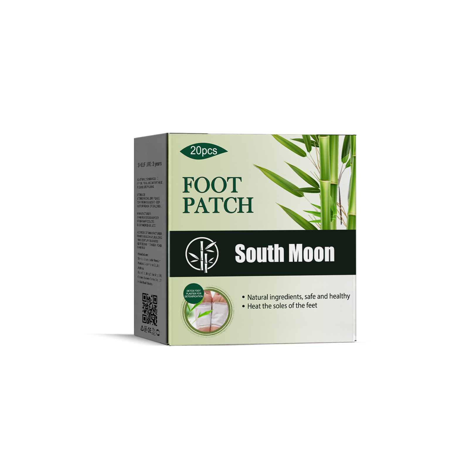 Natural Bamboo Charcoal Foot Patch Body Cleaning Foot Care Improve Headache Back Pain Help Sleep