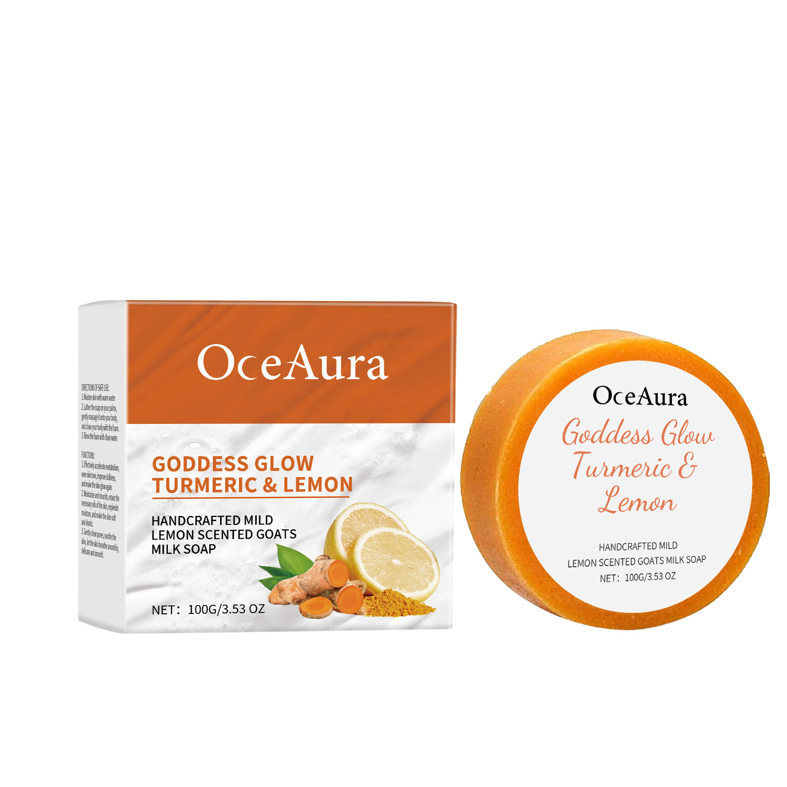 Turmeric Lemon Bath Soap Gently Cleans And Moisturizes Skin And Brightening Body Bath Soap