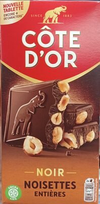 cote d\'or chocolat noir noisettes entieres