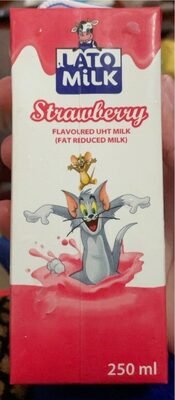 Strawberry flavoured UHT milk