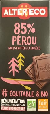 Alter Eco Noir equitable 85% Pérou