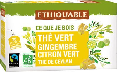 Ethiquable Thé vert gingembre citron vert
